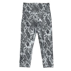Balance Collection Black White Snakeskin Print Yoga Capri Leggings Size Medium